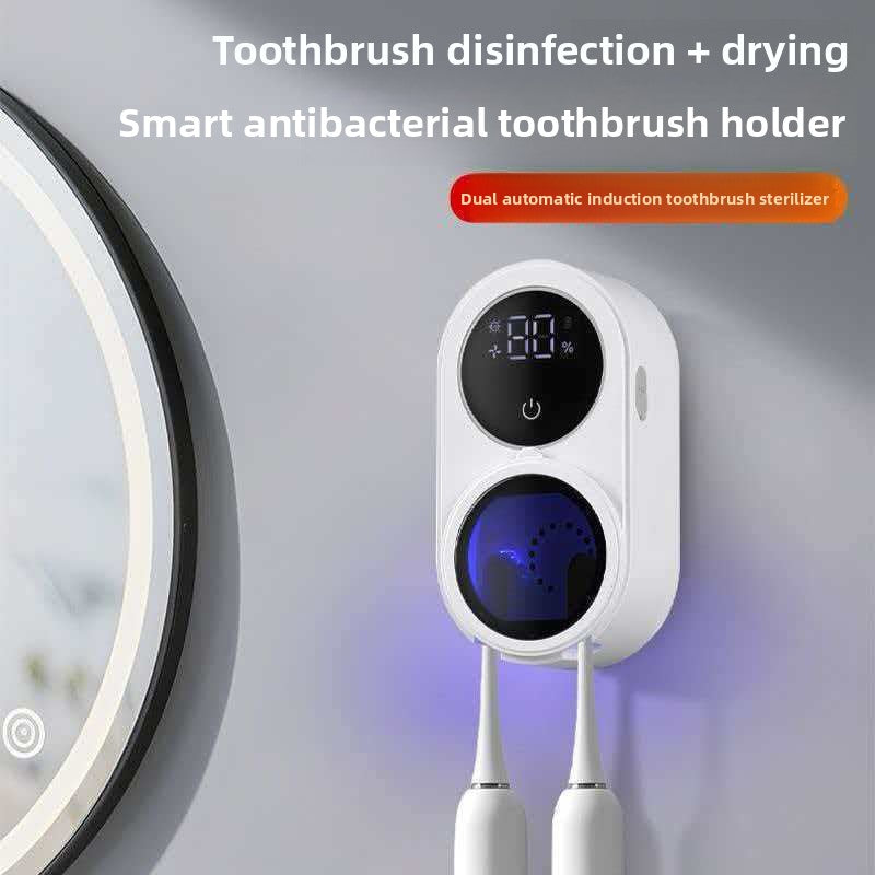 UV Toothbrush Sterilizer – Wall-Mounted & USB Rechargeable